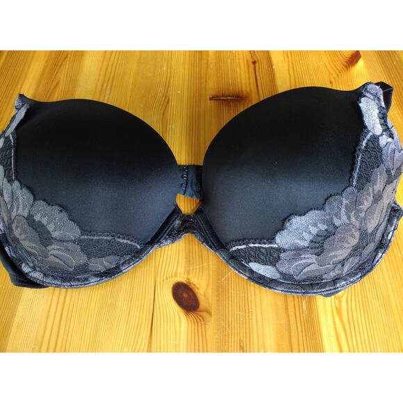 Maidenform Bra One Fab Fit Underwire Push Up Black Women's Size 38D - Picture 2 of 6